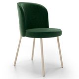 Cadeira Para Sala De Jantar Cozinha Estofada Gavi Arena L02 Couríssimo Verde Musgo Lyam Decor