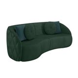 Sofá 3 Lugares Para Sala Living Olimpo 240 Cm M03 Veludo Verde Lyam Decor