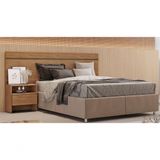 Cabeceira Para Cama Box Casal Com 1 Mesa De Cabeceira - Prime-cumaru - Móveis Novo Horizonte