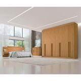 Guarda Roupa Casal Grande 8 Gavetas Daymont-cinamomo Móveis D&#39;doro