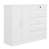Cômoda Para Quarto Com Sapateira 5 Gavetas - New Athos-branco - Móveis D&#39;doro