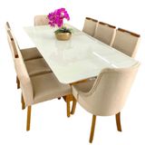 Sala De Jantar Mesa Amstedã Com 8 Cadeiras - Art Salas