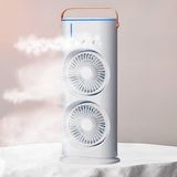 Ventilador Torre Usb Potente Duplo Mesa Resfria Rápido