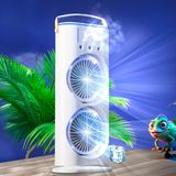 Ventilador Portátil Usb Torre Duplo Mesa Led Potente