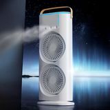 Ventilador Torre Usb Potente Duplo Mesa Melhor Brisa Fresca