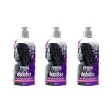 Creme Pentear Soul Power Text 500ml Dedoliss - Kit Com 3un