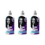 Creme Pentear Soul Power Text 500ml Fitagem - Kit Com 3un