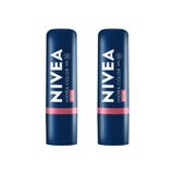 Protetor Labial Nivea 4,8g Hidra Color Rose - Kit C/2un