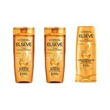 Kit Elseve Oleo Extraordinario 1 Cond 400ml + 2 Sh 400ml