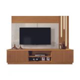 Home Moderno Com Led 2,20m - Arezzo-naturale-off White - Mavau Móveis