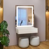 Camarim Com Espelho E Led - Lyon-off White - Mavau Móveis