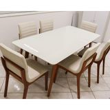 Sala De Jantar Maciça 2x1 Ocm 6 Cadeiras Petra Art Salas