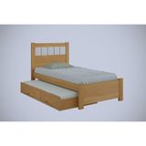 Cama Solteiro Com Cama Auxiliar - Primícia Plus-cinamomo-off White - Móveis D&#39;doro
