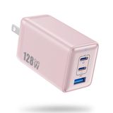 Carregador Usb C Gkutw Hx65p3 128w Gan Iii 3 Portas Para Macbook