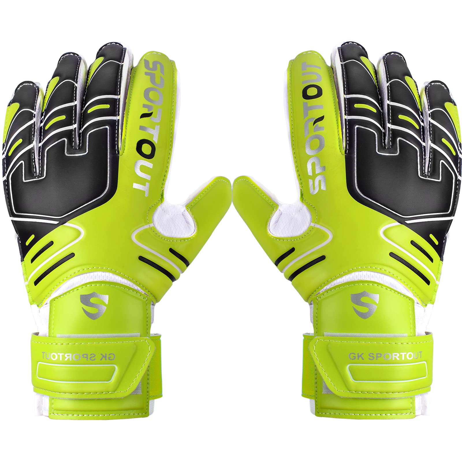 Luvas De Goleiro Sportout Youth &amp; Adult Green 2, Tamanho 10