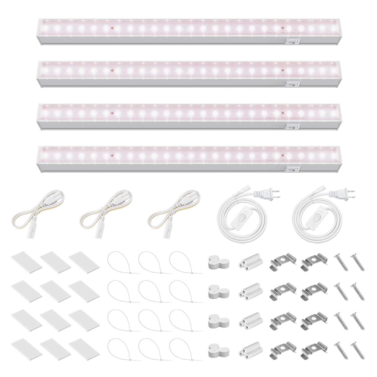 Grow Light Barrina Full Spectrum Sunlight, 1 Pé E 20 W, Pacote Com 4