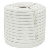 Corda De Algodão Yuzenet Trançada Branca 9,5 Mm X 30,5 M
