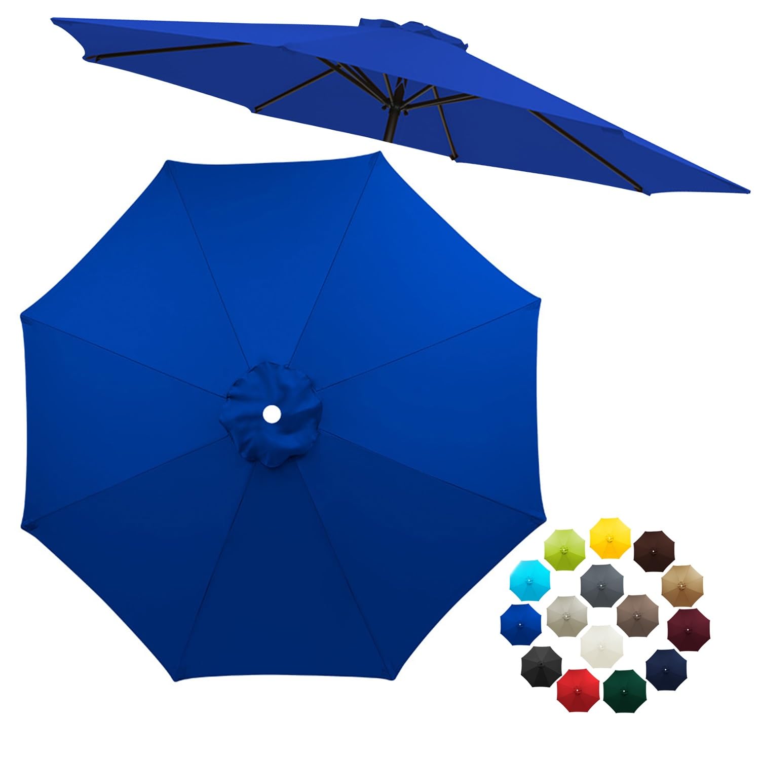 Substituição Do Dossel De Guarda-chuva De Pátio, 10 Pés, Azul, Proteção Uv