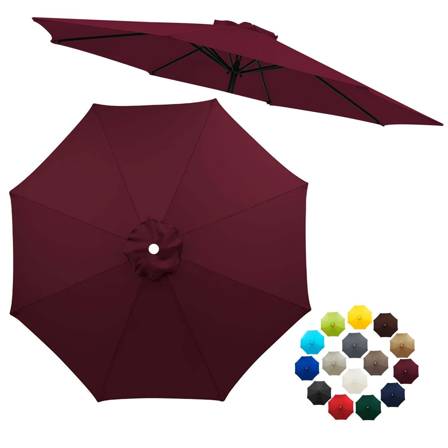 Substituição Do Dossel De Guarda-chuva De Pátio Lzxnfzy 10 Pés Vinho Tinto