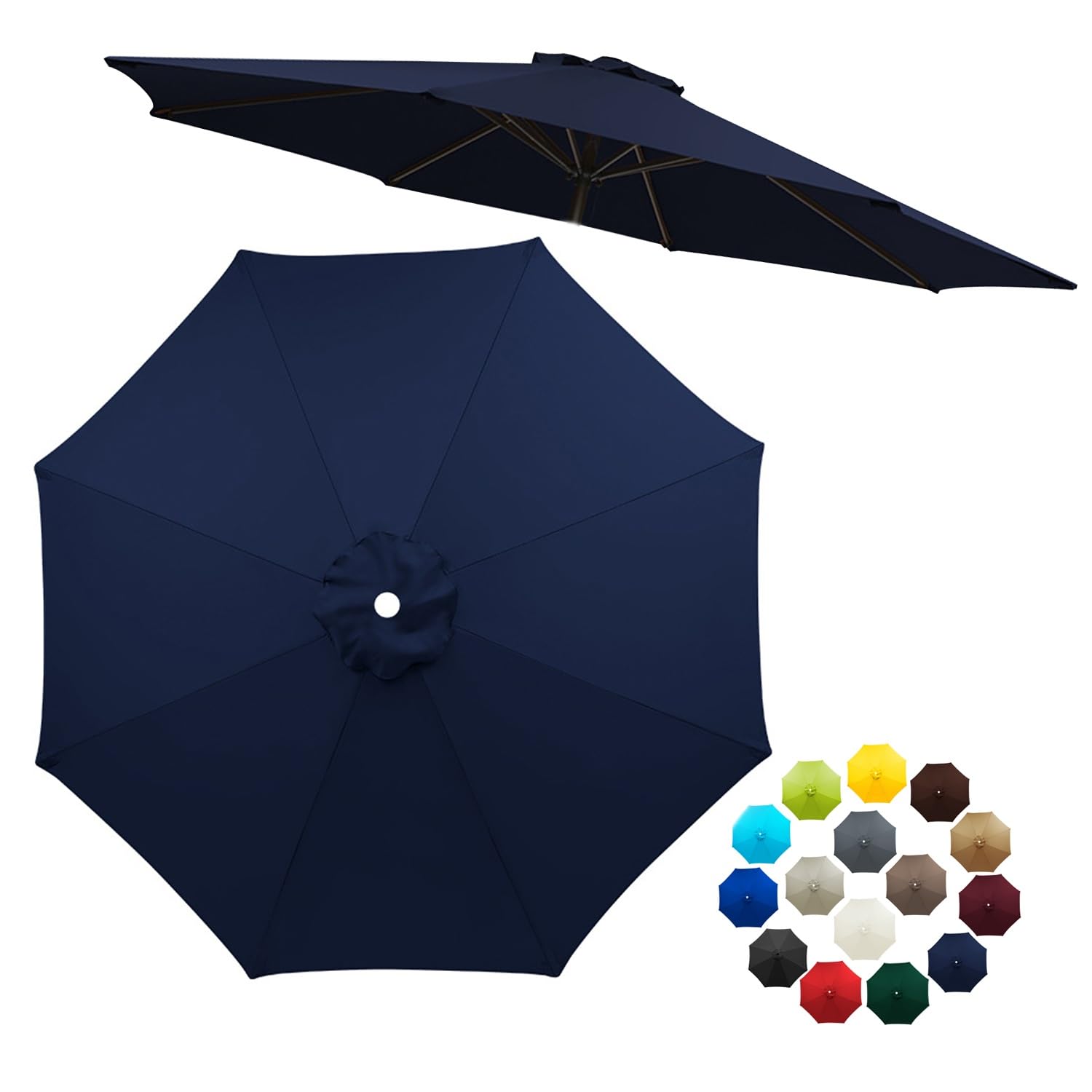 Substituição Do Dossel De Guarda-chuva De Pátio, 10 Pés, Azul Marinho, Proteção Uv