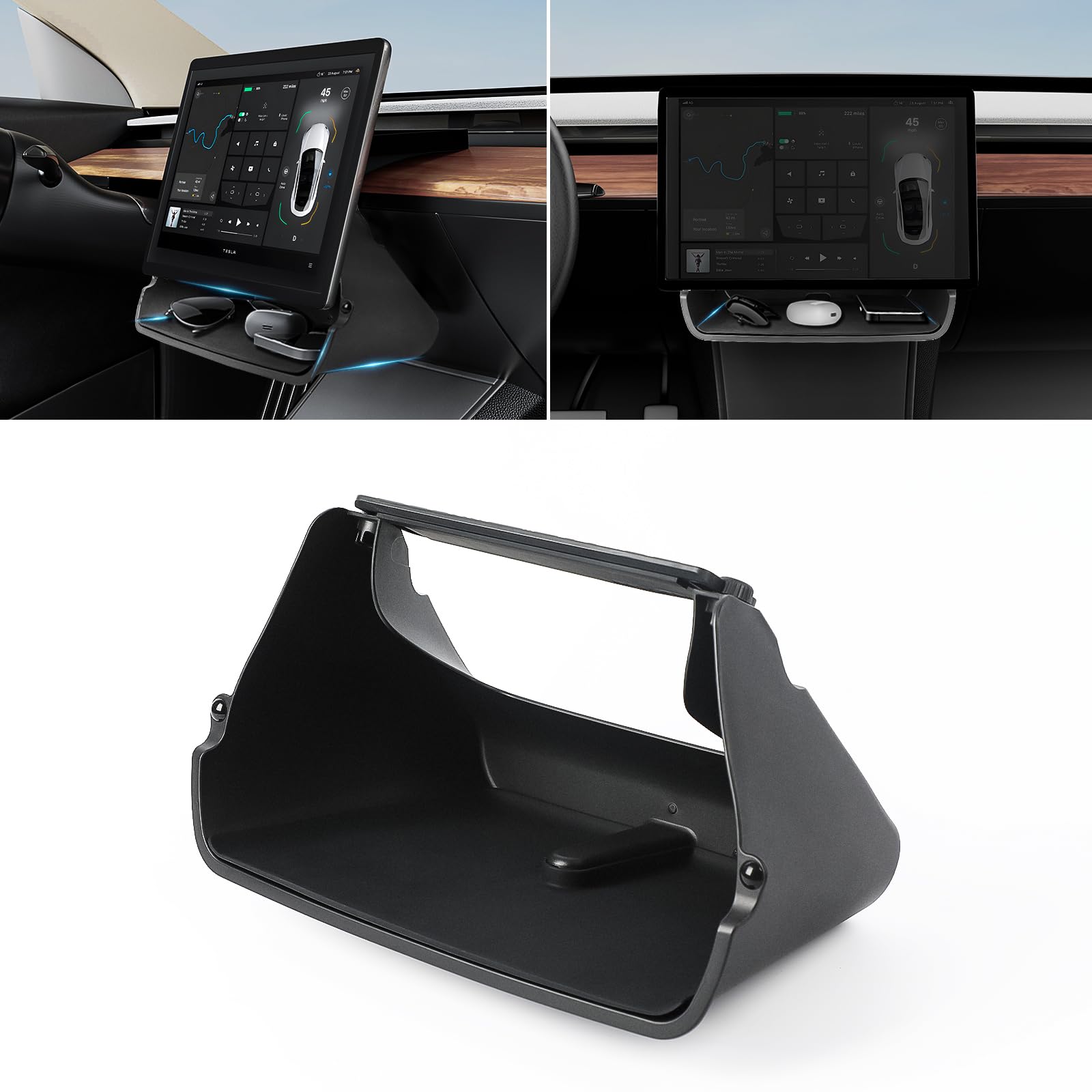 Bandeja Organizadora Do Console Central Aolead Para Tesla Modelo Y/3