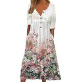 Camiseta Guteidee Summer Floral Print Plus Size Para Mulheres