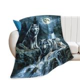 Cobertor Jerkboo Wolf Throw Flannel 125x100cm Para Meninas E Mulheres
