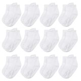 Meias Para Bebês E Crianças Pequenas, De Algodão Macio, Antiderrapantes, 1-3t, 12 Pares