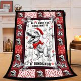 Cobertor Mudiwa Christmas Dinosaur Flannel Plush 100x125cm