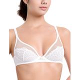 Sutiã Wingslove Sexy Lace Demi Sheer See Through White 34dd