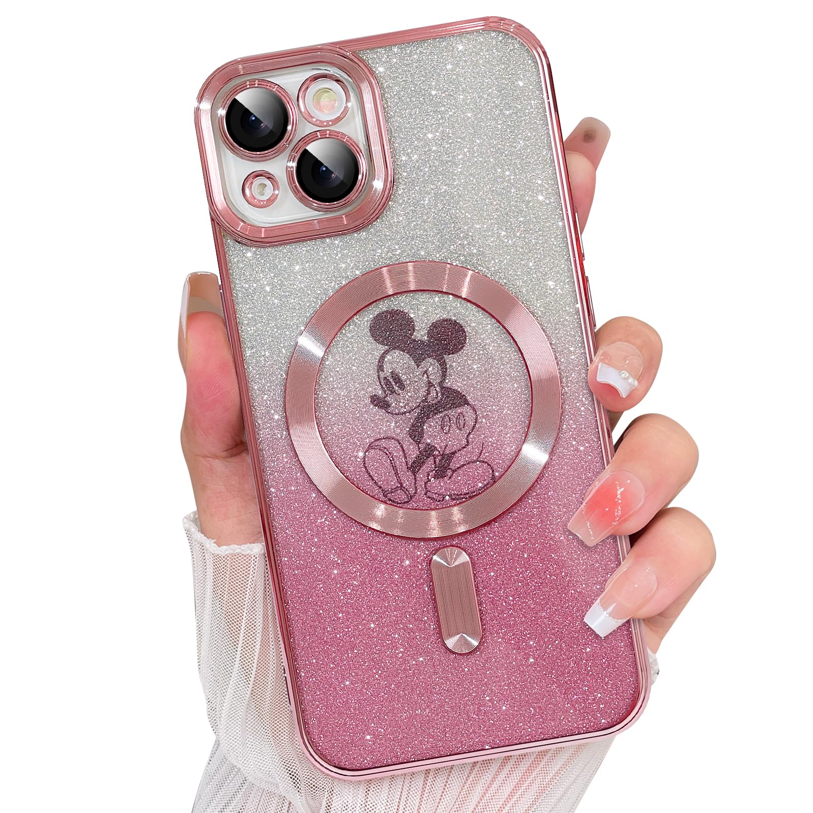 Capa De Telefone Com Brilho Magnético Para Iphone 15 Plus 6.7