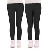 Leggings Femininas Jocmic Forradas De Lã Para Inverno De 12 A 14 Anos, Pacote Com 2