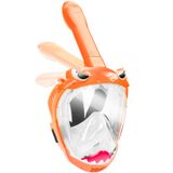 Máscara Facial Completa Snorkel Zipoute Snorkel Para Crianças Com Vista De 180°