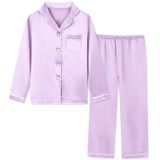 Pijamas Schbbbta Para Meninas, Seda Acetinada, Manga Comprida De 9 A 10 Anos