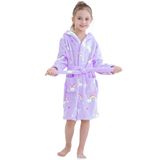 Roupão Infantil Umeyda Com Capuz Macio, Roupão De Dormir, Arco-íris, Roxo