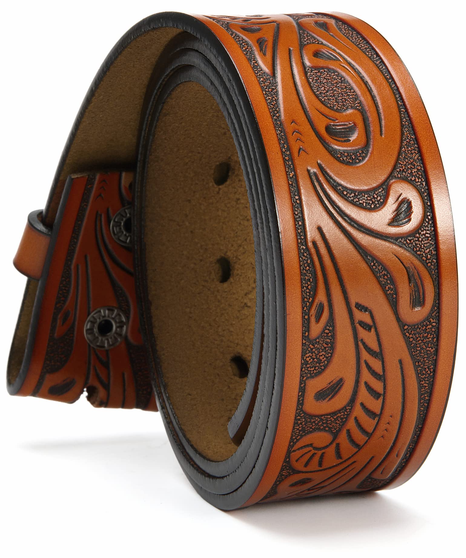 Couro De Grão Integral Western Belt Chaoren Cowboy De 1,5 Cm Para Homens