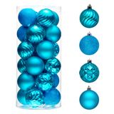 Decorações De Árvore De Natal Valery Madelyn 24 Quilates Azul 6 Cm