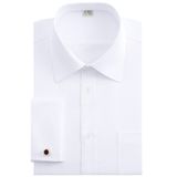 Camisa Social Masculina J.ver, Punho Francês, Ajuste Regular, Branca