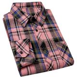 Camisa Masculina Casual Cromoncent De Flanela Xadrez De Manga Comprida