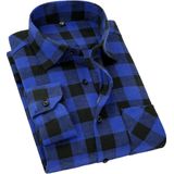 Camisa Masculina Casual Cromoncent, Flanela, Azul, Preta, Algodão