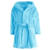 Roupão De Banho Umeyda Kid Soft Plush Com Capuz, Flanela Azul Bebê, 6 Anos