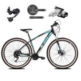 Bicicleta Aro 29 Ksw Xlt Deore E Altus 27v Freio Hidráulico Garfo Trava Pneu Faixa Bege - Preto/azul Tam.15