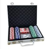 Maleta De Poker 200 Fichas Com Cores Preto Azul Verde E Azul Claro Jogo Completo E Elegante