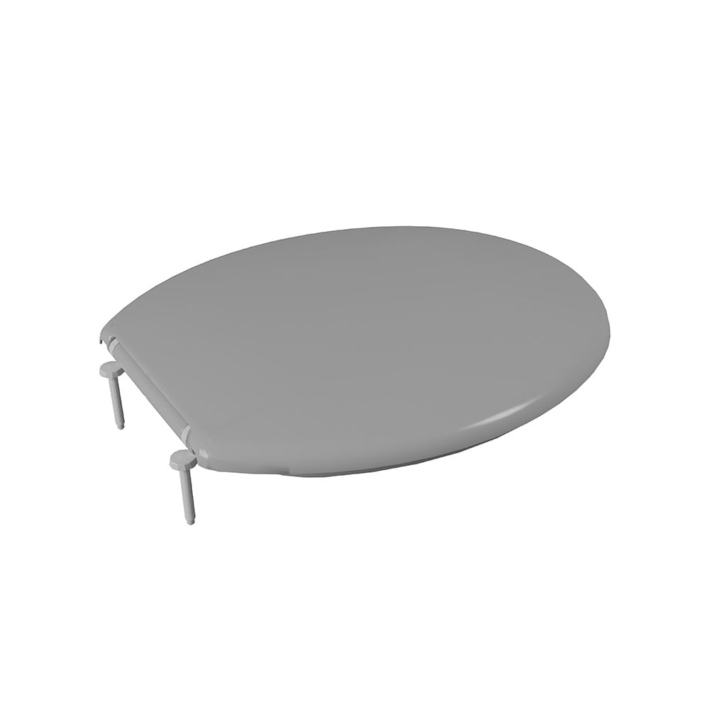 Assento Sanitário Plástico Astra Taj/as Slim Almofadado Cinza