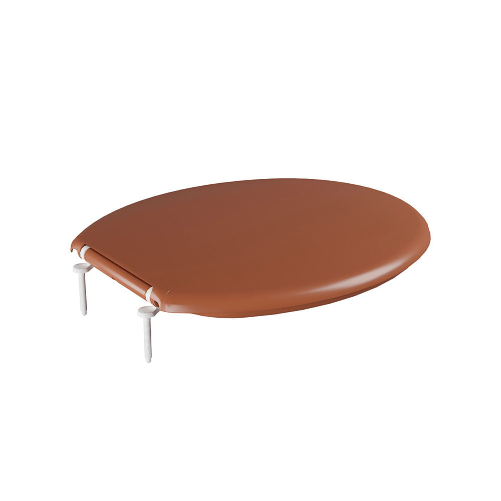 Assento Sanitário Plástico Astra Taj/as Slim Almofadado Caramelo