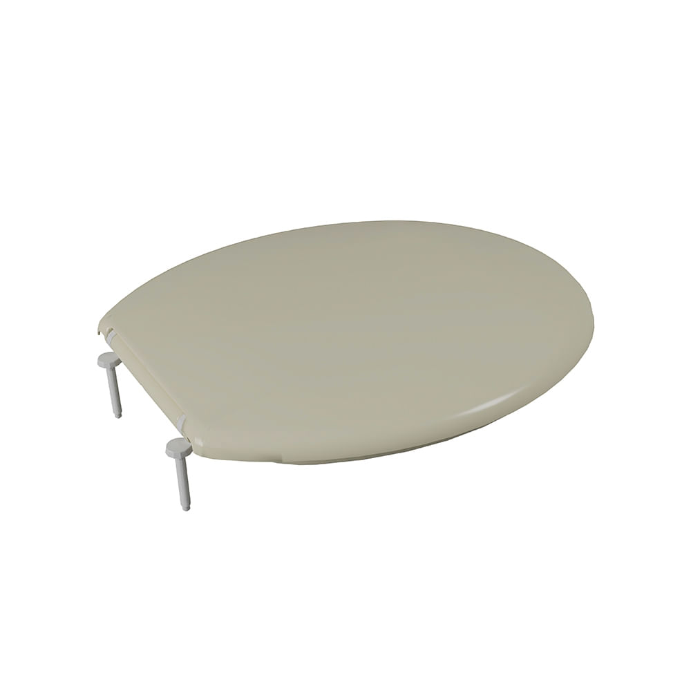 Assento Sanitário Plástico Astra Taj/as Slim Almofadado Bege