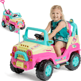 Carrinho De Passeio E Pedal Andador Calesita Diipi Rainbow