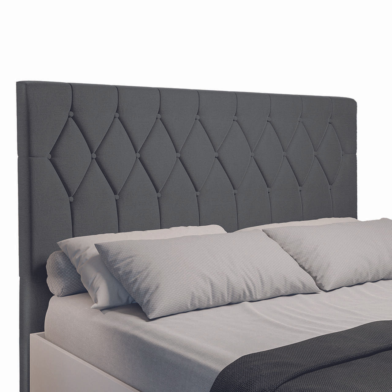 Cabeceira Estofada Para Cama Box Casal Queen Miami De 1,60m Suede Dobuê