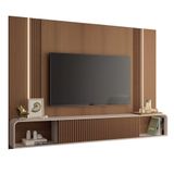 Home Suspenso Empire Castanho/off White Para Tv Até 85 - Hb Móveis