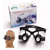 Oculos Lupa Cabeca 20x Profissional Luz Dupla Lente De Aumento Pala Reparo Joias Eletronica Estetica Relogios